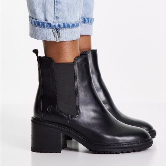 Timberland Women Heeled Black Boots Us Women Size: 6